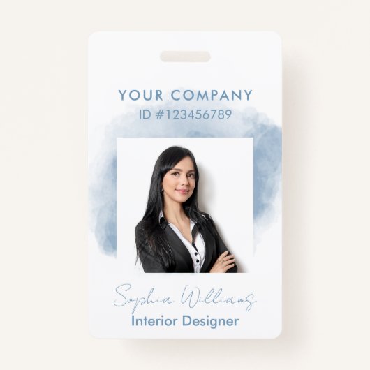 エレガントプロフェッショナル事業用水彩署名 バッジ (正面)