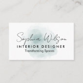 エレガントプロフェッショナル事業用水彩署名 名刺 (正面)