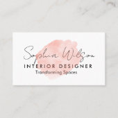 エレガントプロフェッショナル事業用水彩署名 名刺 (正面)