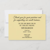 エレガントプロフェッショナル企業の業 サンキューカード (裏面)