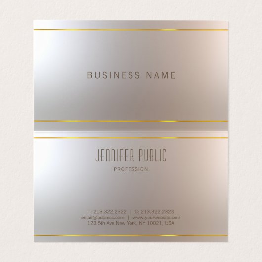 エレガントプロフェッショナル優れたモダンテンプレート 名刺 (内部フラット)