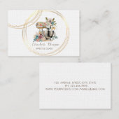 エレガントプロフェッショナル円フローラケーキミキサー 名刺 (正面/裏面)