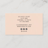 エレガントプロフェッショナル写モダン真 名刺 (裏面)