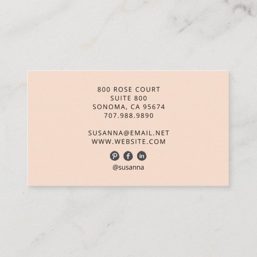 エレガントプロフェッショナル写モダン真 名刺 (裏面)