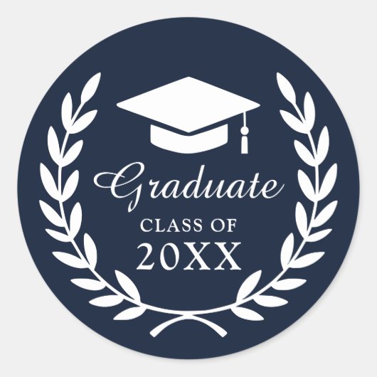 エレガントプロフェッショナル卒業年封筒用シール ラウンドシール (正面)