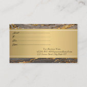 エレガントプロフェッショナル大理石金ゴールド紙吹雪 割引カード (裏面)