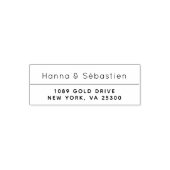 エレガントプロフェッショナル差出人住所自己インク セルフインキングスタンプ (デザイン)