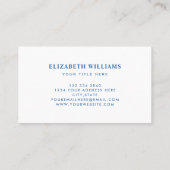 エレガントプロフェッショナル抽象芸術海 名刺 (裏面)