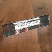 エレガントプロフェッショナル植物株 デスクネームプレート (側面)