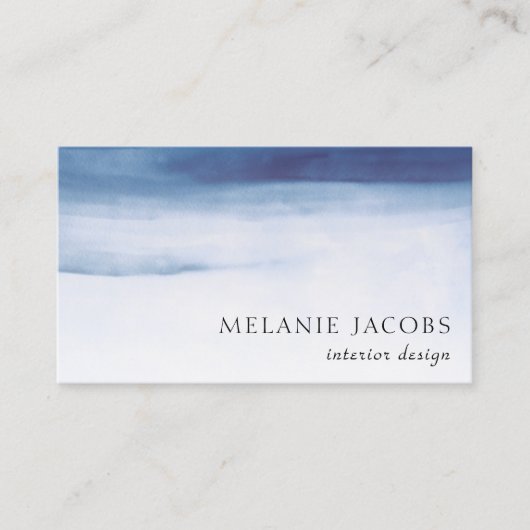 エレガントプロフェッショナル水色ブルー 名刺 (正面)