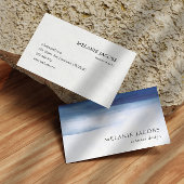 エレガントプロフェッショナル水色ブルー 名刺