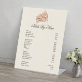 エレガントプロフェッショナル爪、 ネイル美しいサロン価格表 台座サイン