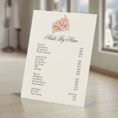 エレガントプロフェッショナル爪、 ネイル美しいサロン価格表 台座サイン