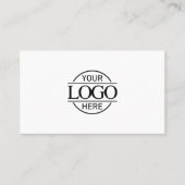 エレガントプロフェッショナル白黒の会社のロゴ 名刺 (正面)