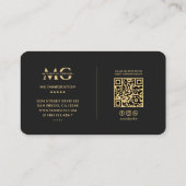 エレガントプロフェッショナル移民コンサルティングブラック 名刺 (裏面)