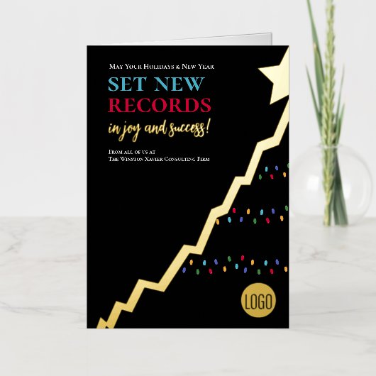 エレガントプロフェッショナル線グラフ 箔シーズンカード (正面)