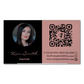 エレガントプロフェッショナル美容師QRコード マグネット名刺 (正面)
