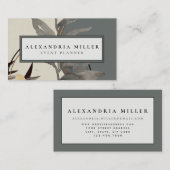 エレガントプロフェッショナル自然禅水色 名刺 (正面/裏面)