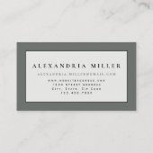 エレガントプロフェッショナル自然禅水色 名刺 (裏面)