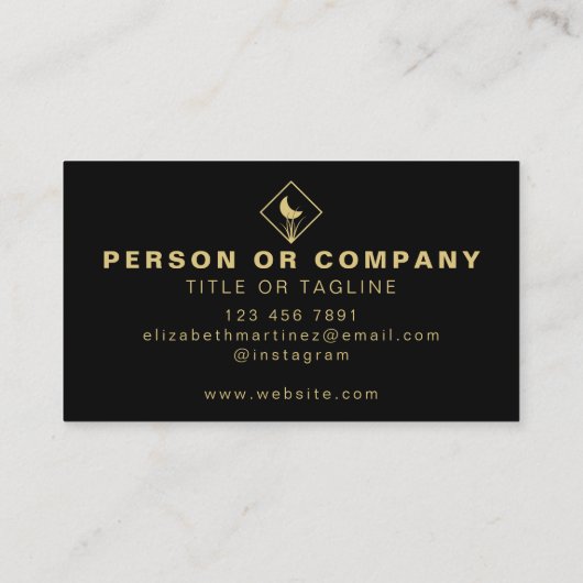 エレガントプロフェッショナル造園場気に 名刺 (裏面)