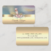 エレガントプロフェッショナル配管バッグ花ベーカリー金ゴールド 名刺 (正面/裏面)