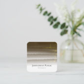 エレガントプロフェッショナル金ゴールド水彩抽象芸術 スクエア名刺 (スタンド正面)