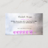 エレガントプロフェッショナル銀ヘアドライヤー、ハート ロイヤリティカード (裏面)