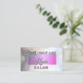 エレガントプロフェッショナル銀ヘアドライヤー、ハート ロイヤリティカード (スタンド正面)