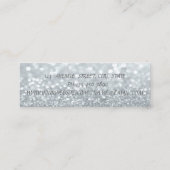 エレガントプロフェッショナル銀モダンの輝く《写真》ぼけ味 スキニー名刺 (裏面)