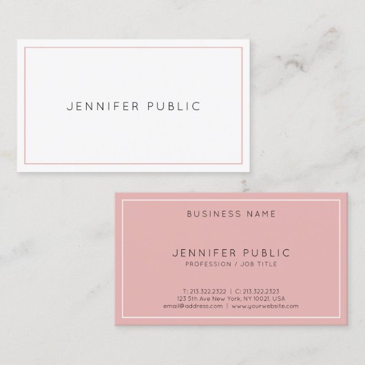 エレガントプロフェッショナル頭が切れるモダンデザイントレンディー 名刺 (正面/裏面)