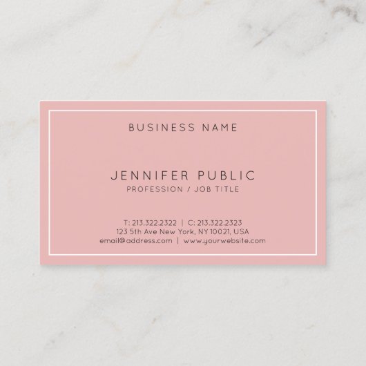 エレガントプロフェッショナル頭が切れるモダンデザイントレンディー 名刺 (裏面)