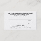 エレガントプロフェッショナル顧客紹介カード 紹介カード (裏面)