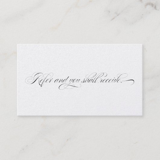 エレガントプロフェッショナル顧客紹介カード 紹介カード (正面)