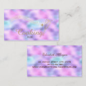 エレガントプロフェッショナル、ウィスク、料理ホログラフィック 名刺 (正面/裏面)