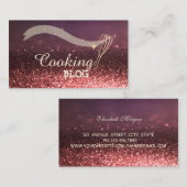 エレガントプロフェッショナル、グリッター《写真》ぼけ味、ウィスク、料理 名刺 (正面/裏面)