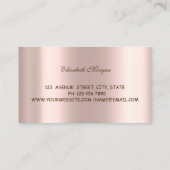 エレガントプロフェッショナル,バラ金ゴールド,ドーナツ,ベーカリー 名刺 (裏面)