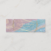 エレガントプロフェッショナル、フェイク金ゴールドフレーム、大理石 スキニー名刺 (正面)