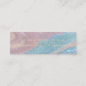 エレガントプロフェッショナル、フェイク金ゴールドフレーム、大理石 スキニー名刺 (裏面)