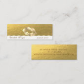 エレガントプロフェッショナル、フェイク金ゴールド スキニー名刺 (正面/裏面)