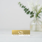 エレガントプロフェッショナル、フェイク金ゴールド スキニー名刺 (スタンド正面)