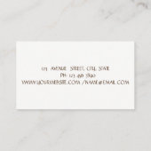 エレガントプロフェッショナル、フェイク金ゴールド、ベビーピンクフラミンゴ 名刺 (裏面)