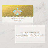 エレガントプロフェッショナル、フェイク金ゴールド、ロータス 名刺 (正面/裏面)