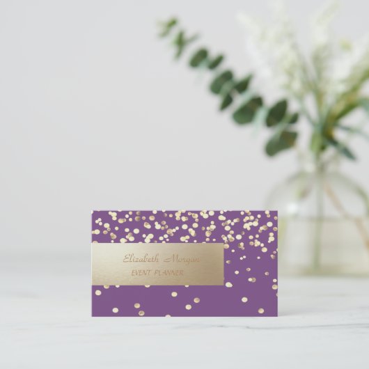 エレガントプロフェッショナル,,モダン紙吹雪 名刺 (スタンド正面)