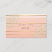 エレガントプロフェッショナル、金ゴールドストライプ、レース 名刺 (正面)