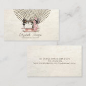 エレガントプロフェッショナル、金ゴールドドット裁縫機 名刺 (正面/裏面)