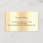 エレガントプロフェッショナル、金ゴールド星、ウィスク、料理 名刺 (裏面)