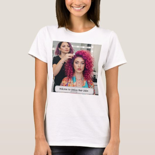 エレガントヘアサロンカスタムネーム Tシャツ (正面)