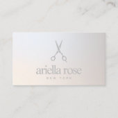 エレガントヘアスタイリストはさみ発光グラデーション 名刺 (正面)