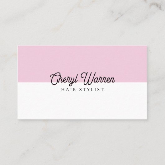 エレガントヘアスタイリストスクリミニマルプトピンクQRコード 名刺 (裏面)