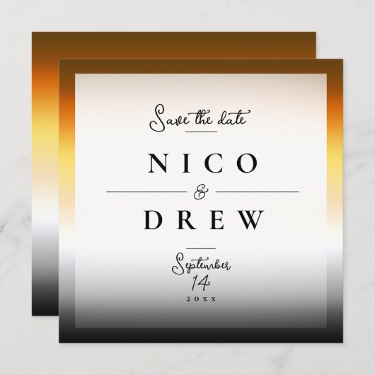 エレガントベアプライドウェディング セーブザデート (正面/裏面)